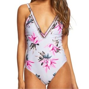 O'Neill Pink Floral One Piece Swimsuit